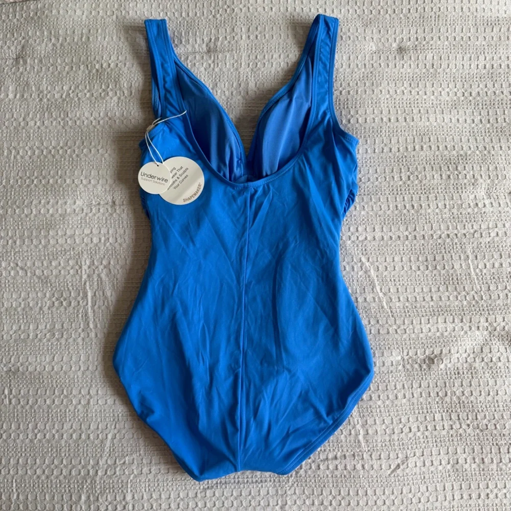 Contours by coco reef blue one piece swimsuit, size 8 - Picture 3 of 3